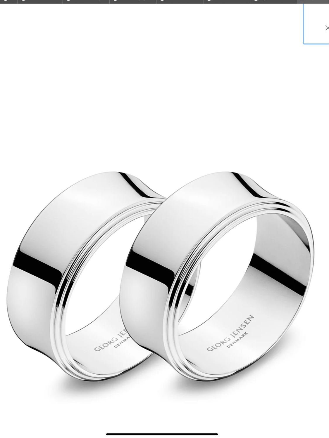 Georg Jensen Pyramid Napkin Rings Set Of 2 Needs 7