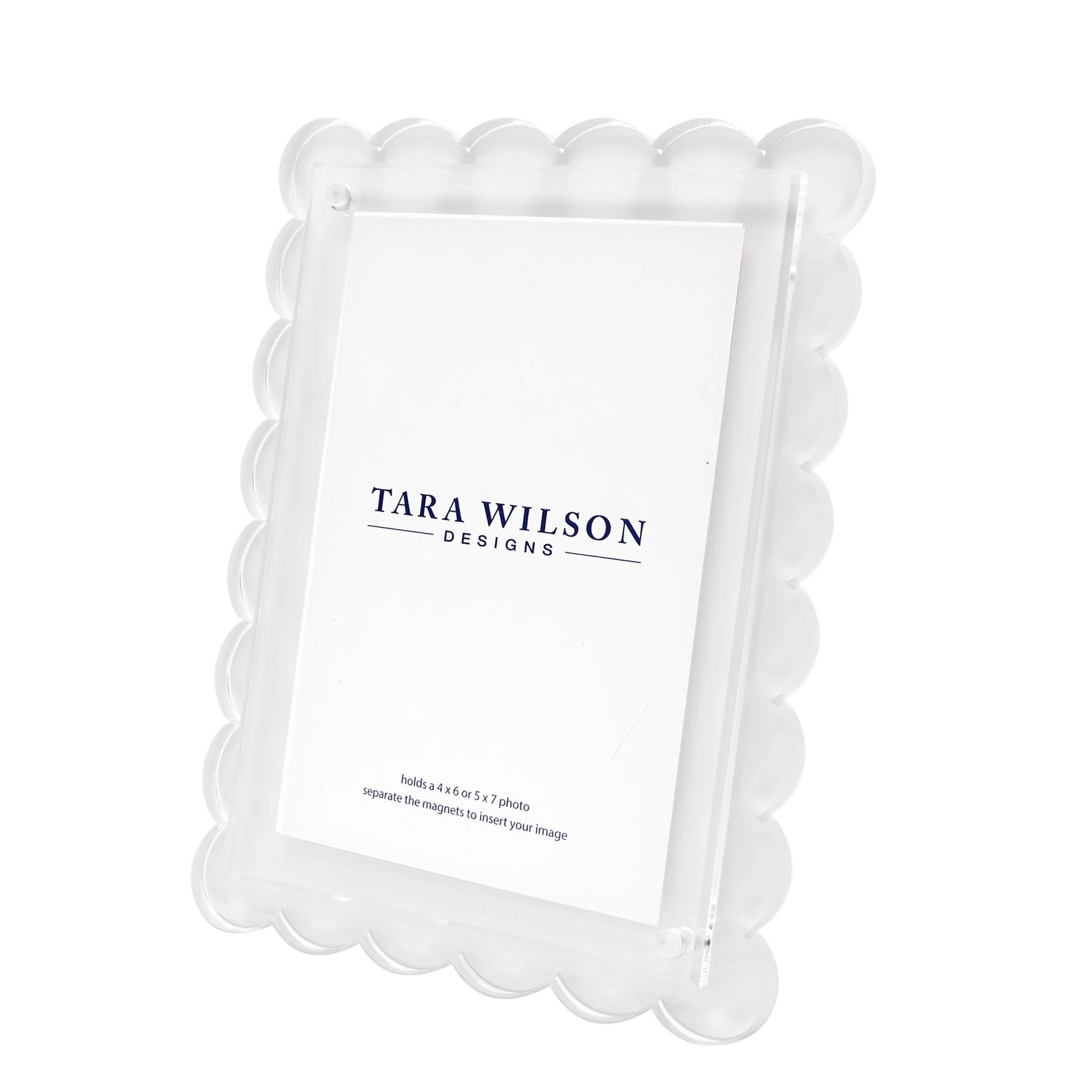 Tara Wilson Scalloped White Frame