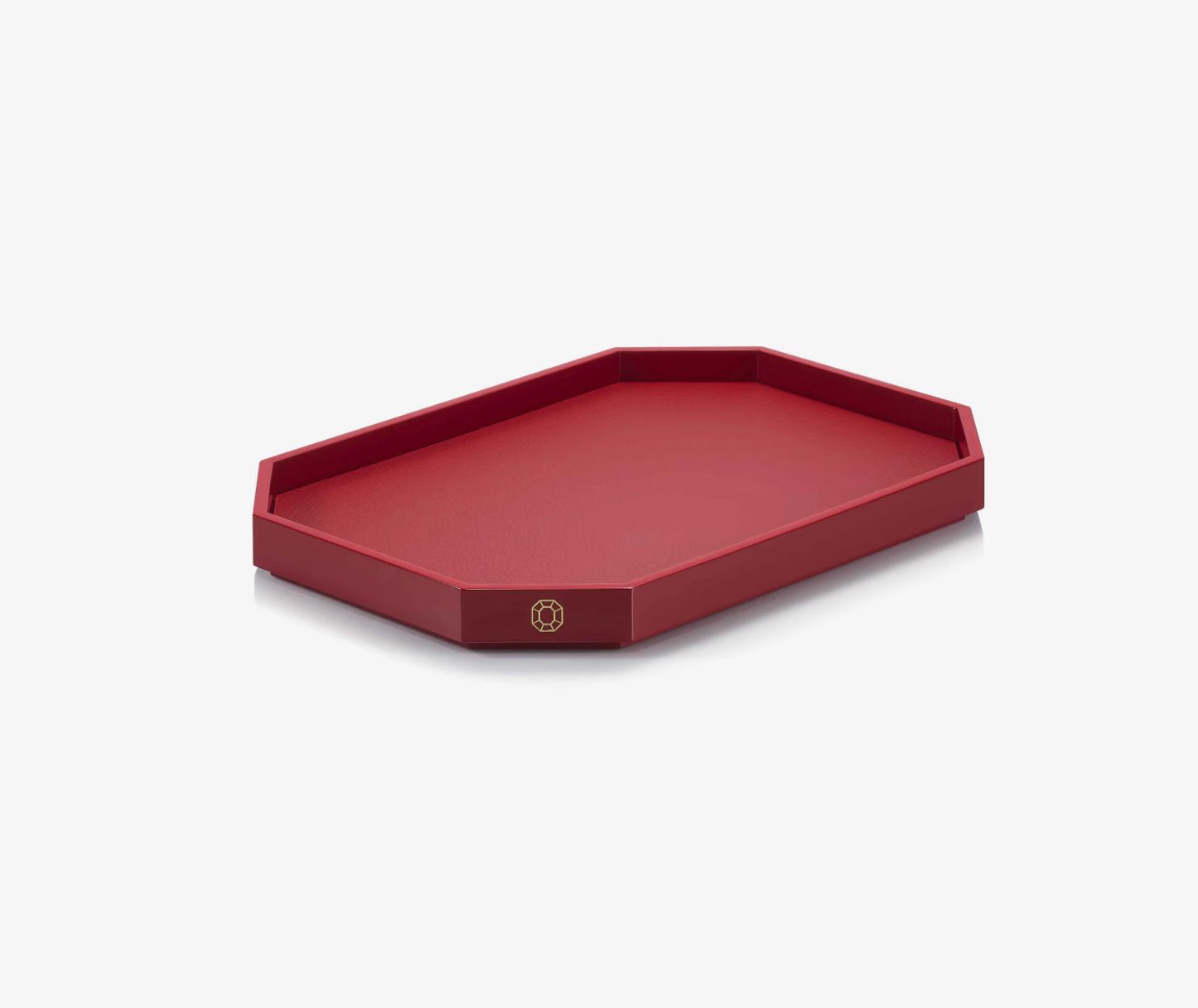 Baccarat Red Octogone Tray S