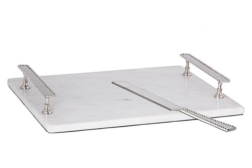 Marble Bread Board With Knife Purchased