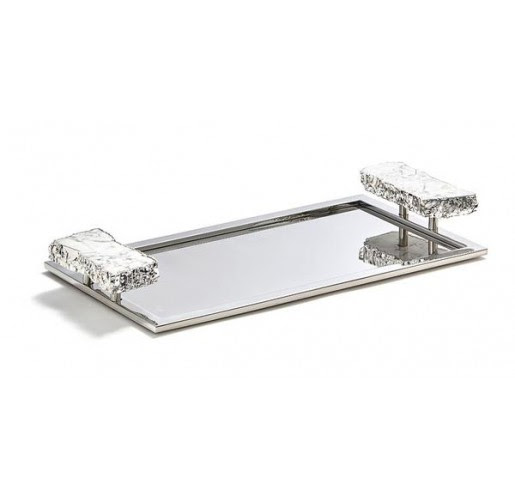 Anna New York for RABLABS Stainless Tray With Marble Handles