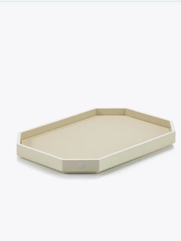 Baccarat Octogone White Lacquered Tray