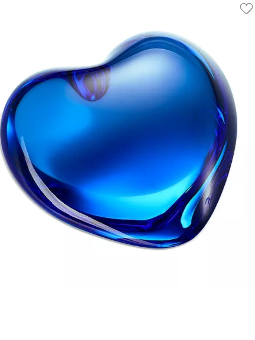 Baccarat Blue Heart