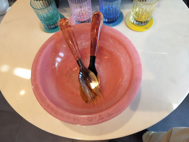 Lily Resin Pink Salad Bowl