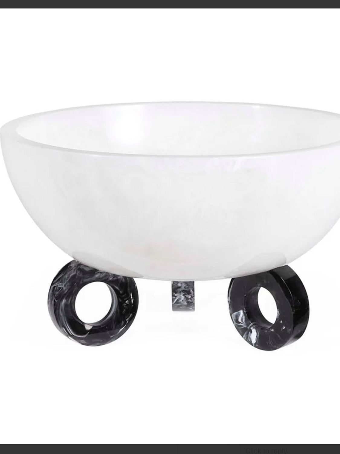 Jonathan Adler Mustique White Resin Bowl