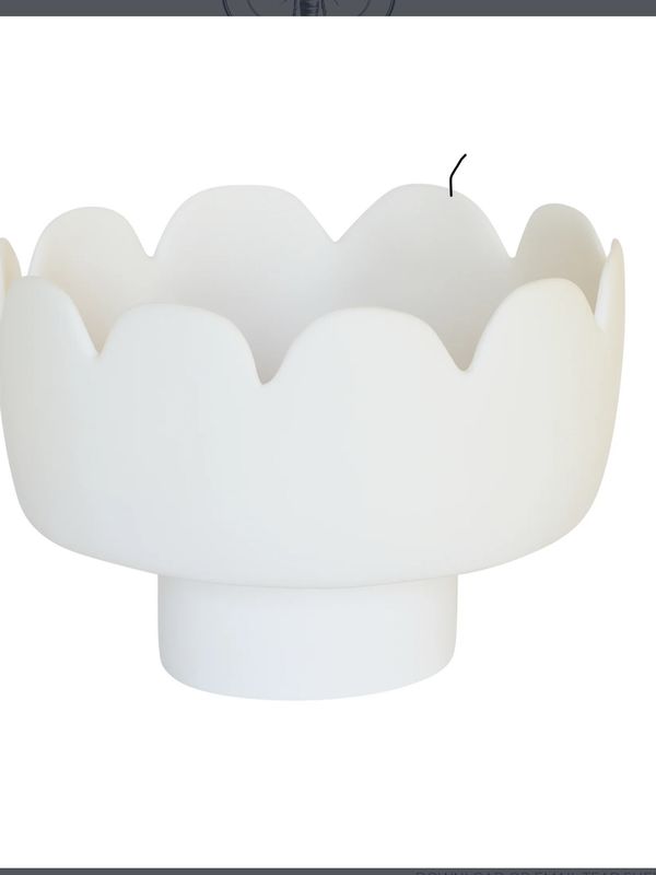 Tina Frey Fleur Large White Footed Bowl