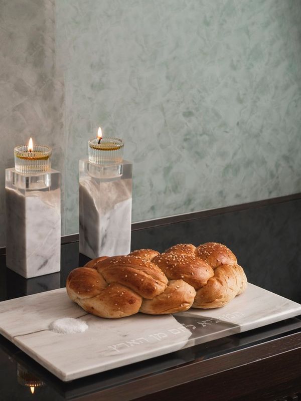 White Challa Board (Resin And Marble)