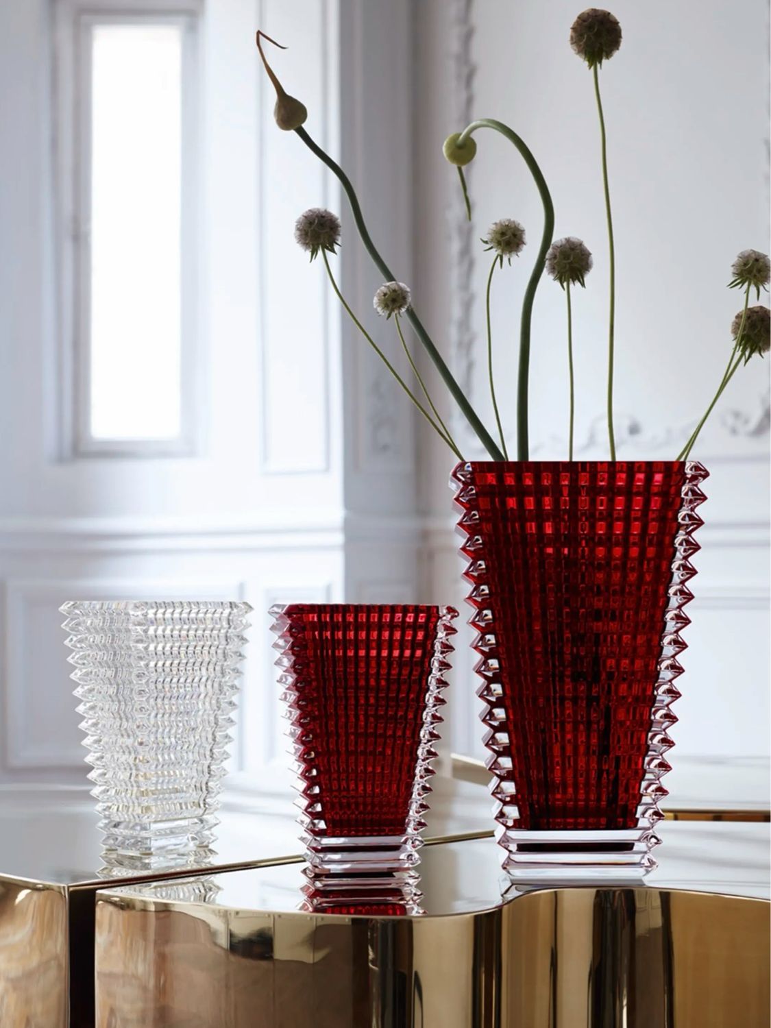 Baccarat Rectangular Clear Eye Vase