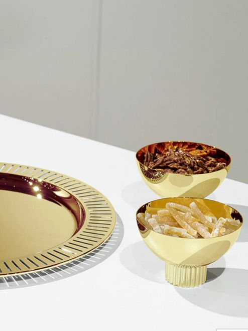 Anna Striation Gold Nut Bowl Needs 2