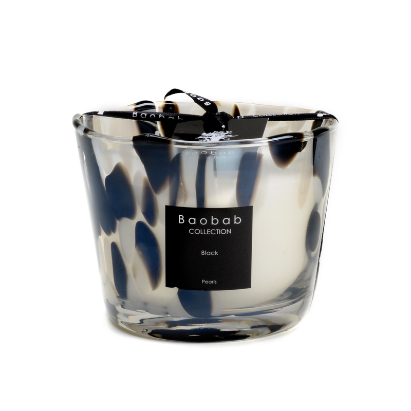 Baobab Pearls Small  Black Candle