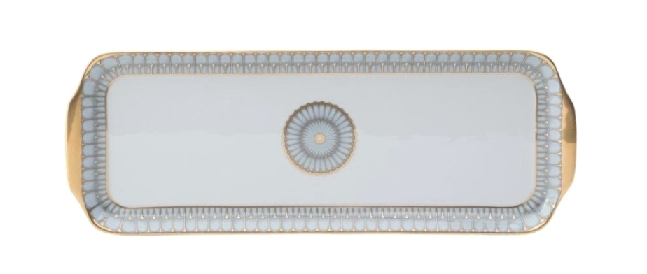 Phillipe  Deshoulieres Arcades Blue and Gold - Rectangular Cake Platter Purchased