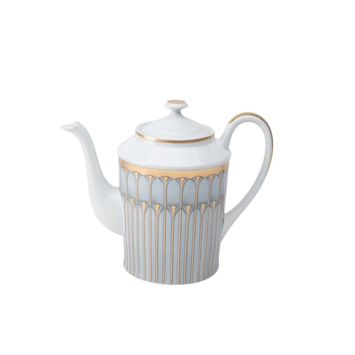 Phillipe Deshoulieres Arcade Blue and Gold Coffee Pot
