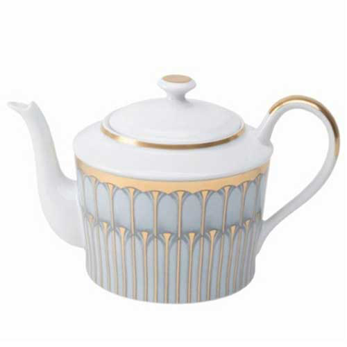 Phillipe Deshoulieres Arcades Blue and Gold Teapot