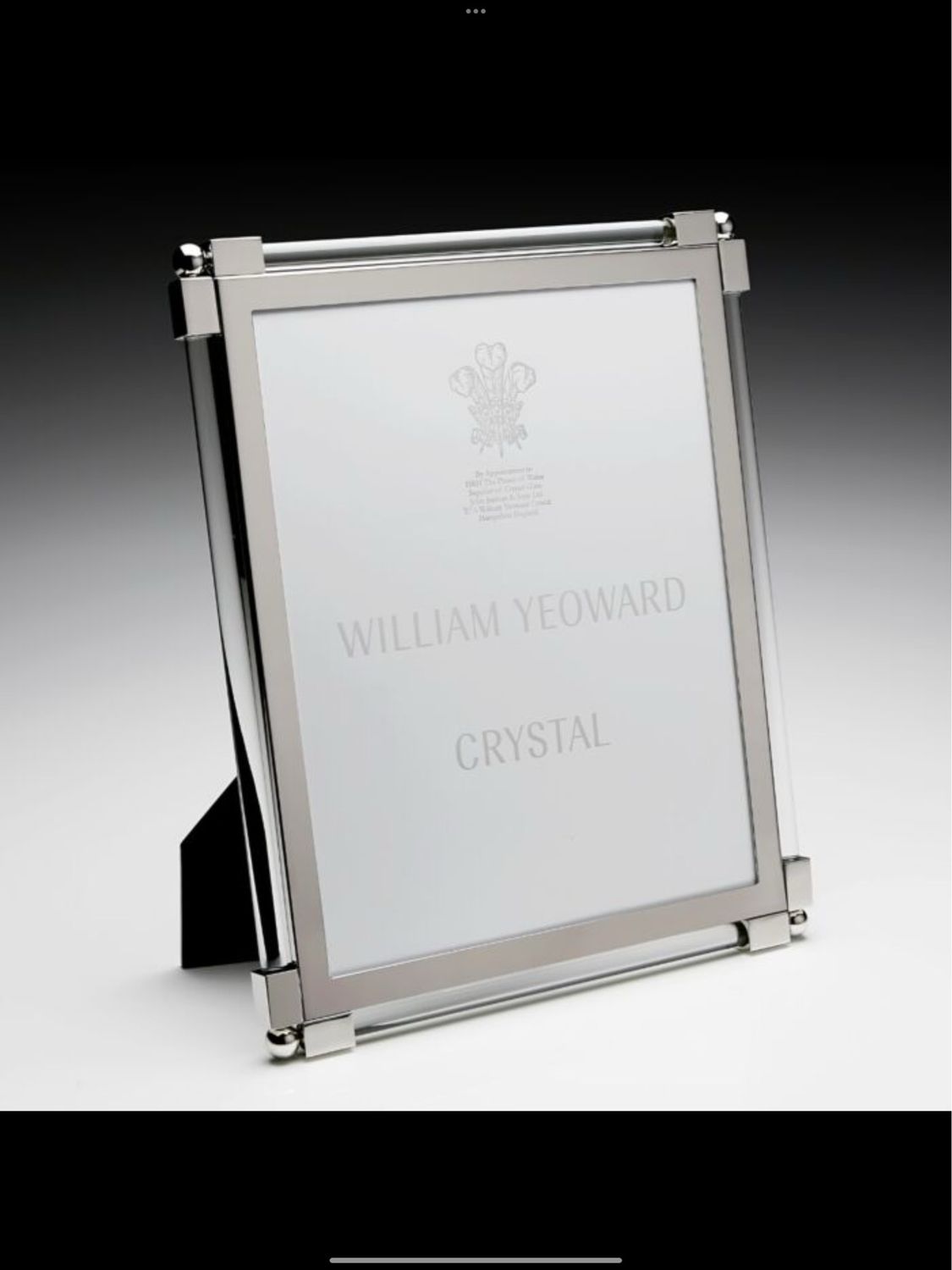 William Yeoward Clear 8x10 Picture Frame