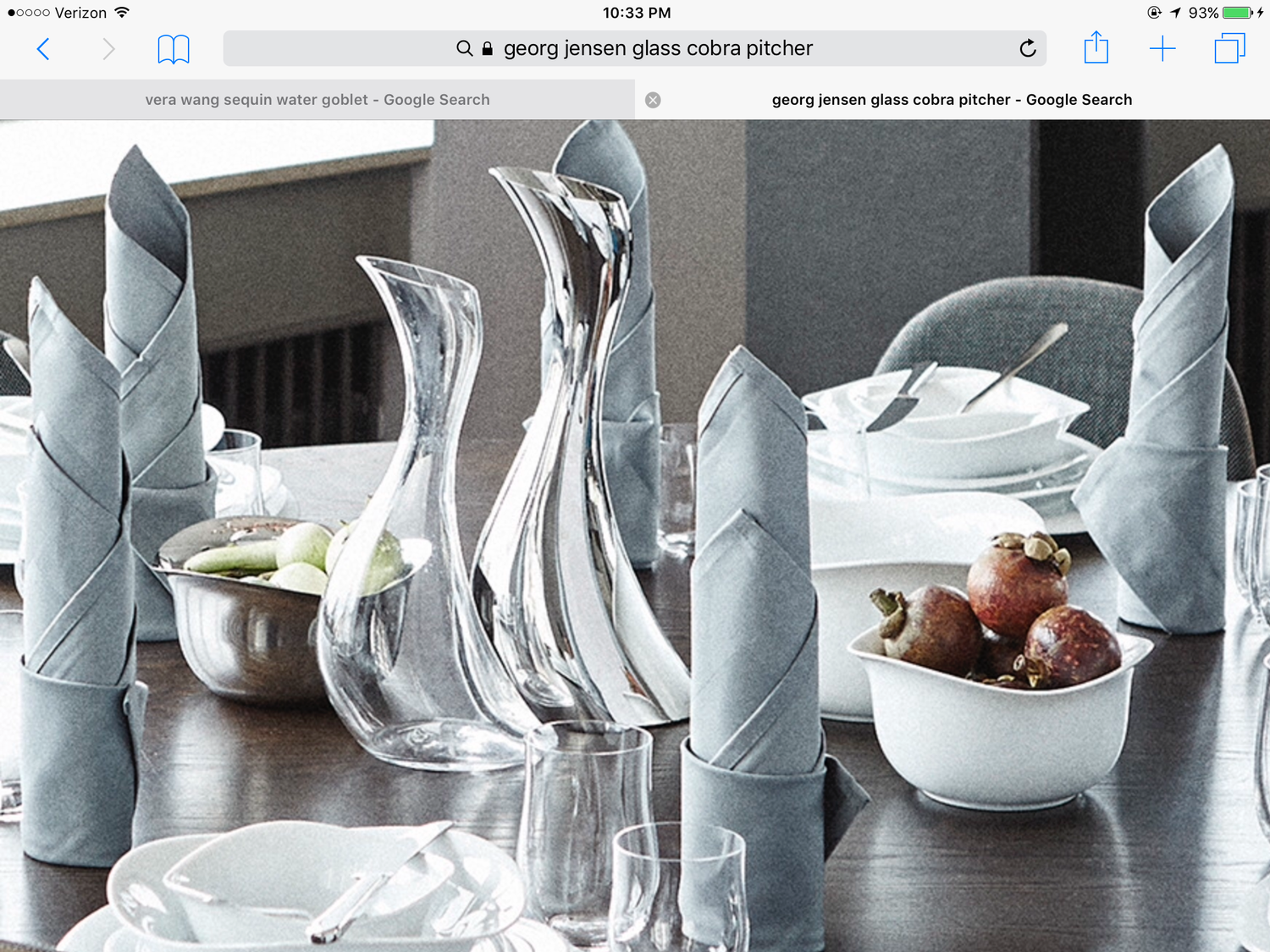 Georg Jensen Cobra Glass Jug