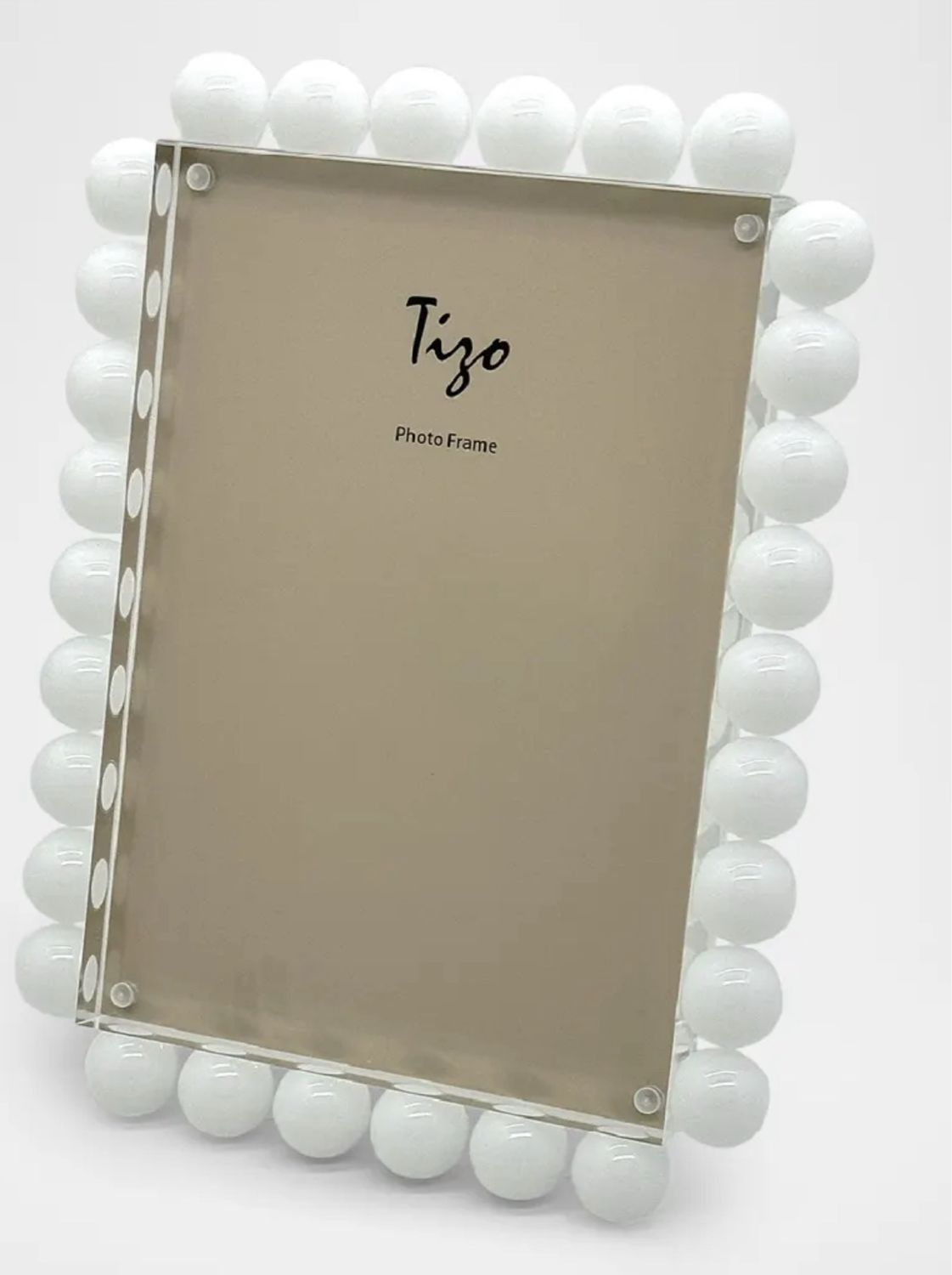 Tizo White Bubble Acrylic 5x7 Frame