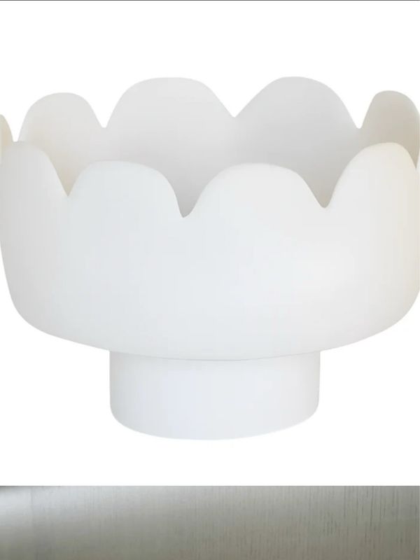 Tina Frey White Fleur Footed Bowl Needs 2