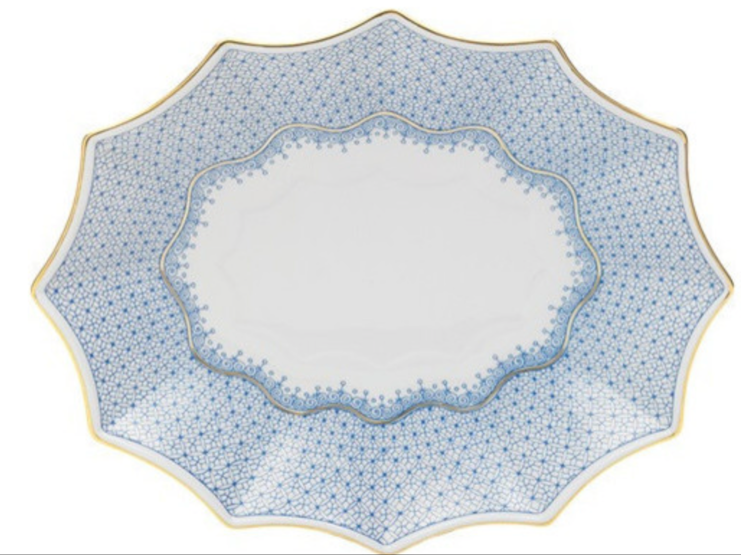 Mottahedeh Cornflower Blue Fluted Dish PURCHASED