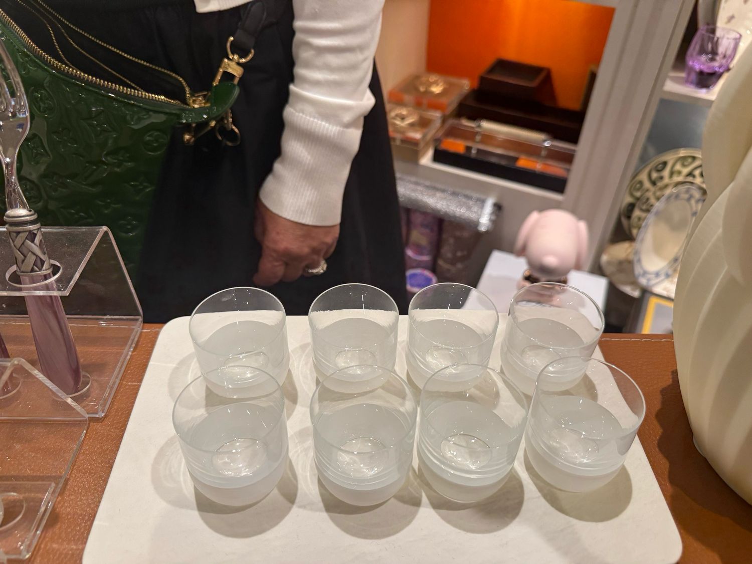 Villeroy And Boch Set Of 8 Shot Glasses On Tray