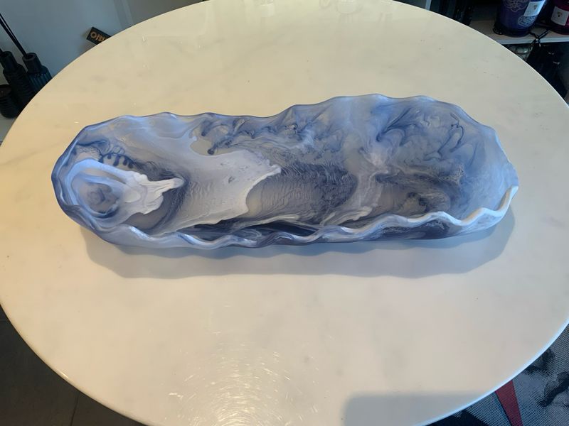 Blue Resin Centerpiece