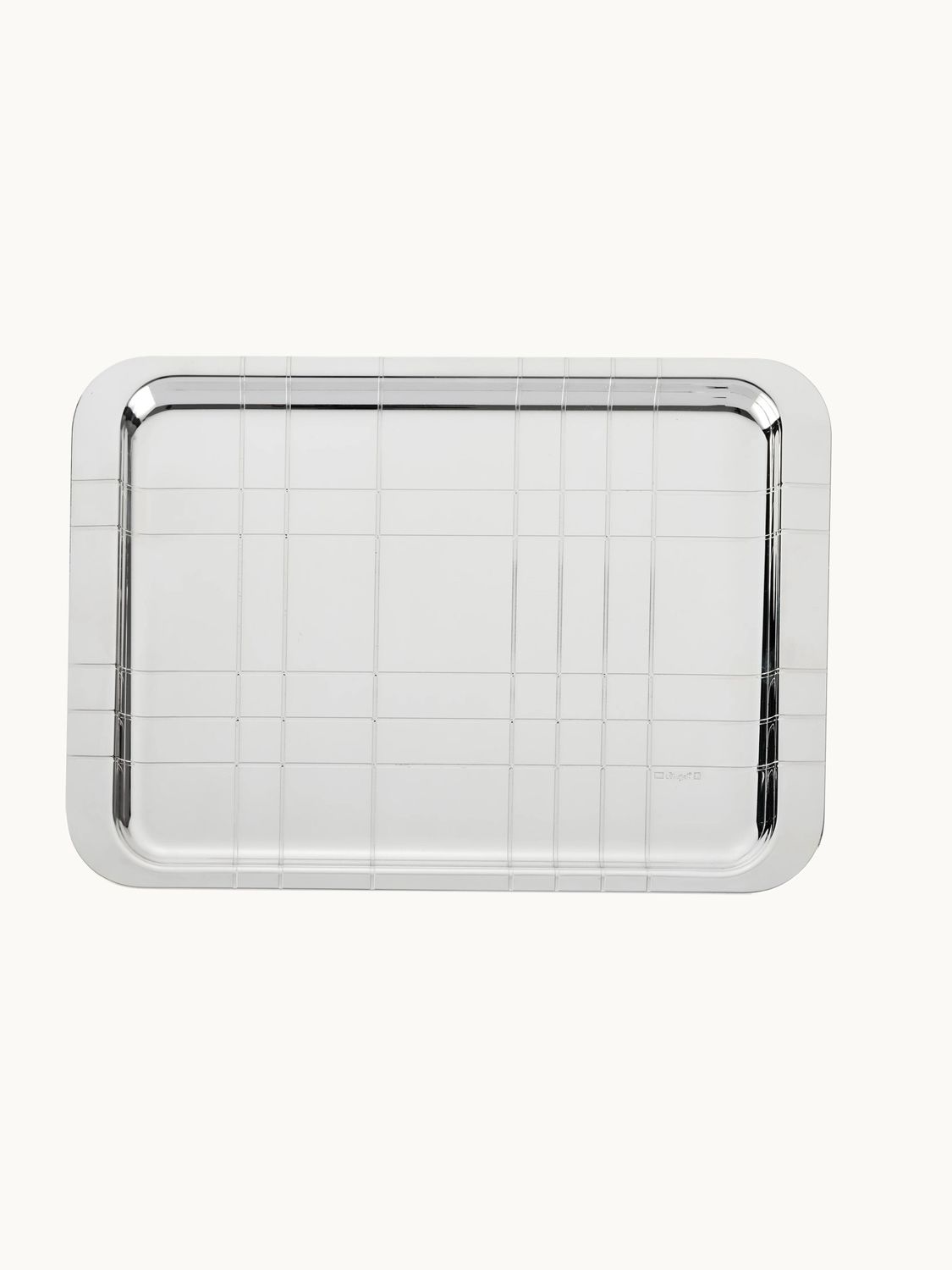 Christofle France Silver Plated Graphik Tray