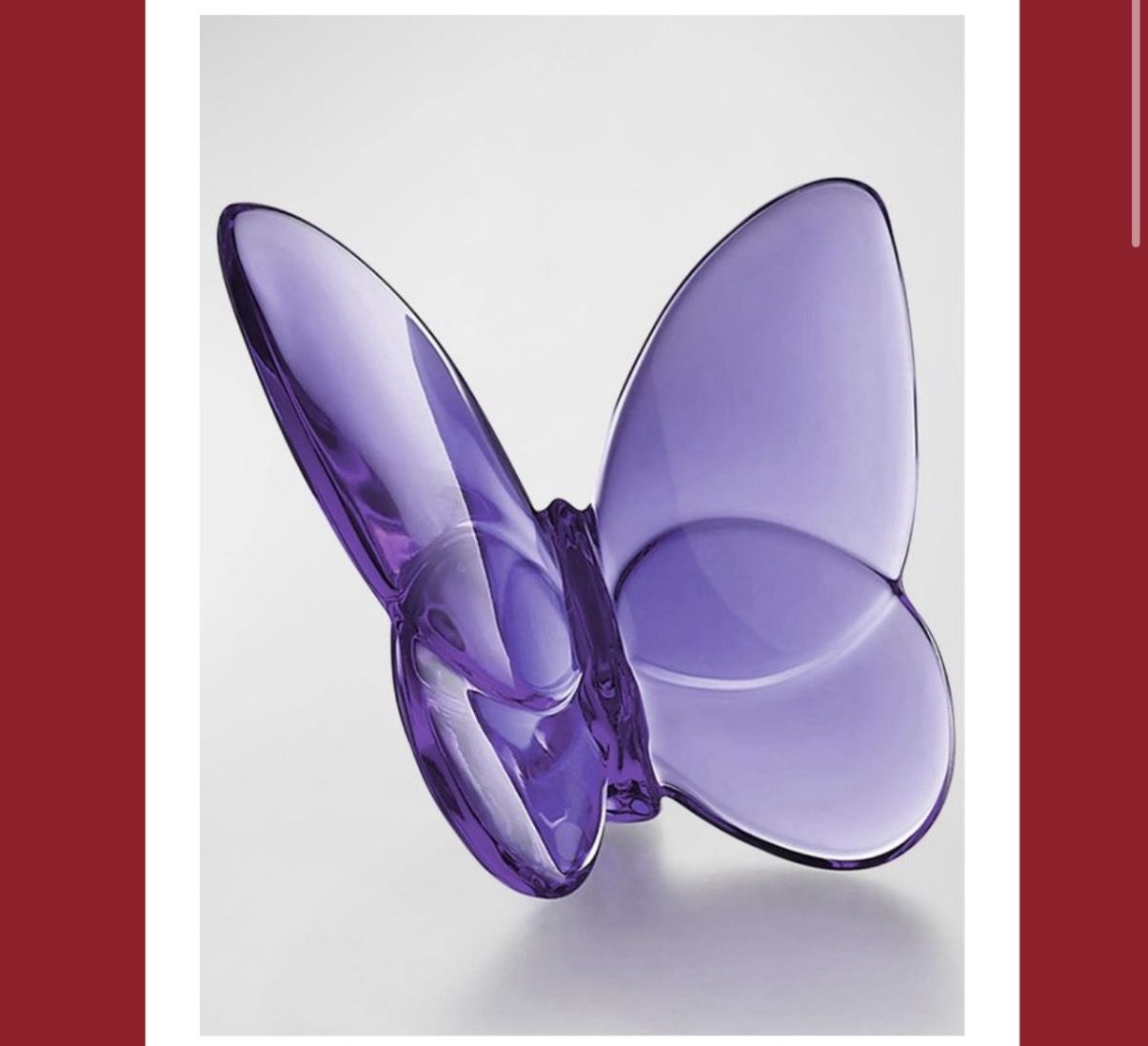 Baccarat Crystal Purple Butterfly