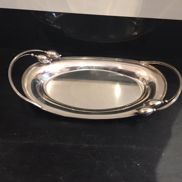Jensen Style Sterling Silver Bread Basket