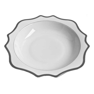 Anna Weatherly Antique White And Silver Serving Bowl
