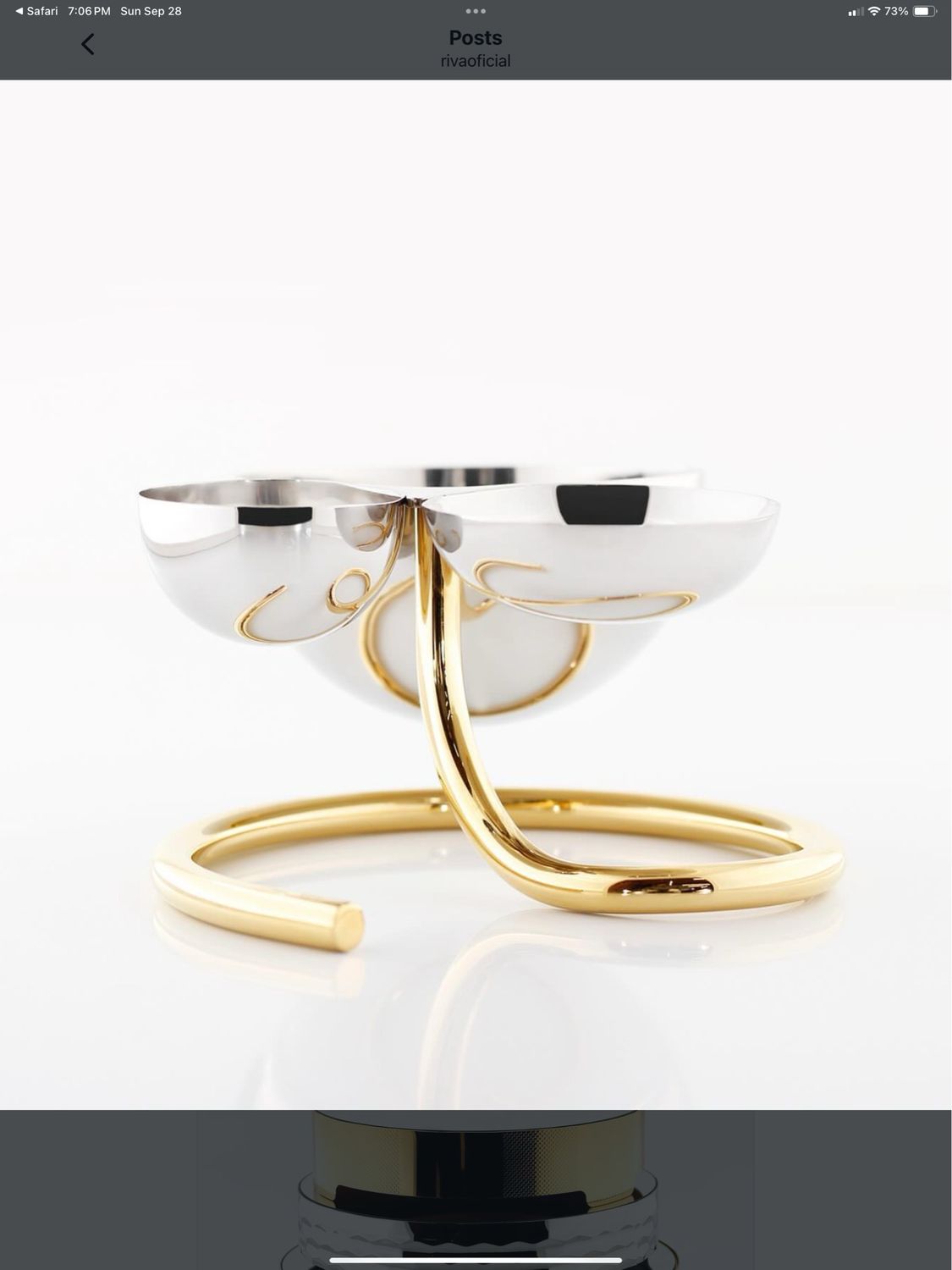 Riva Gold And Silver Footed Dip Set