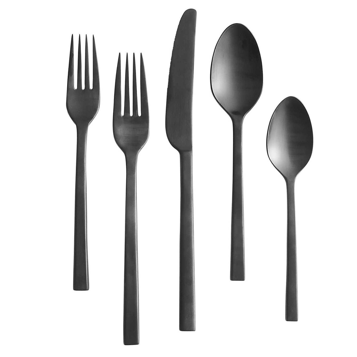 Vera Wang Polished Noir Flatware Completed