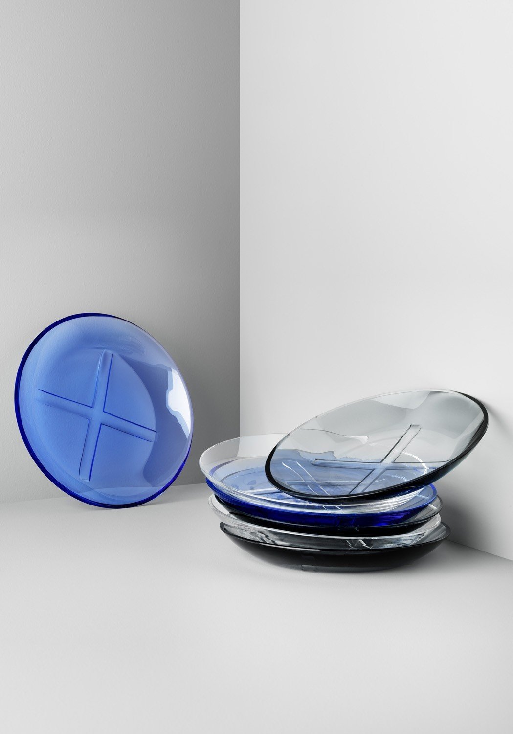 Kosta Boda Smoke Bruk 12 Salad Plates PURCHASED