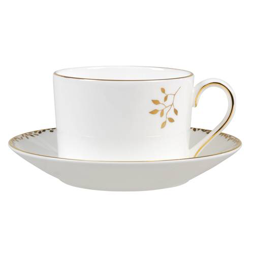 Vera Wang Gilded Leaf Cups And Saucer