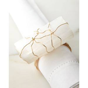 JW Selenite Napkin Rings 