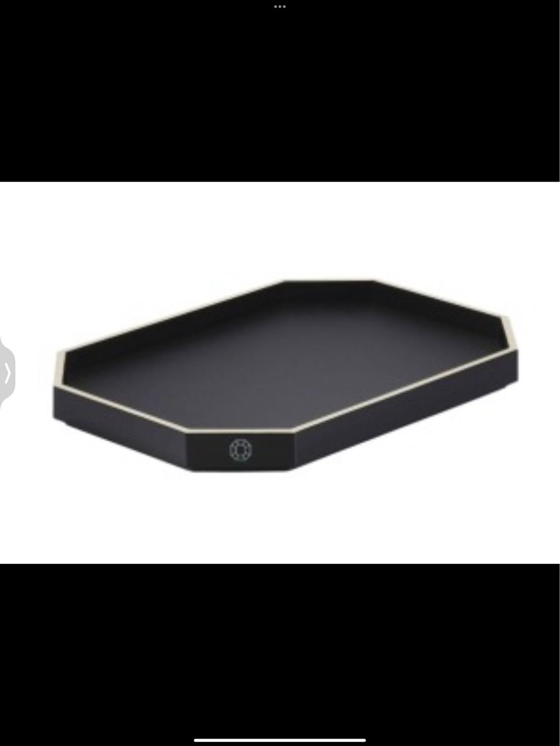 Baccarat Octogone Black Lacquer Tray