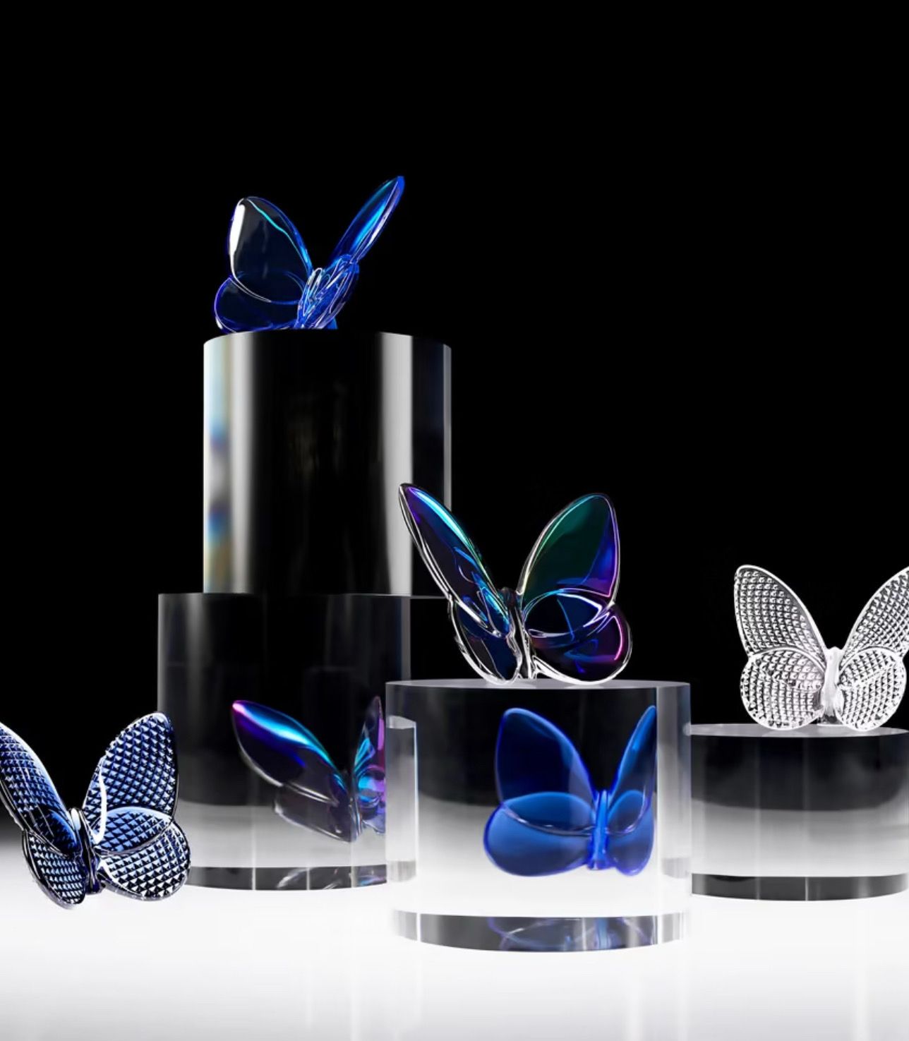 Baccarat Crystal Iridescent Butterfly