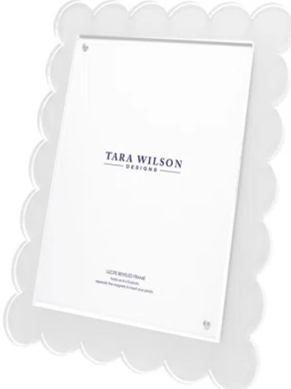 Tara Wilson Scalloped White Frame 5x7