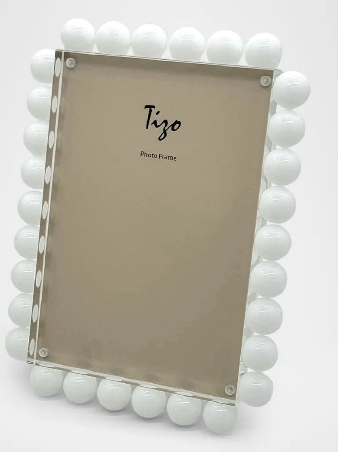 Tizo Bubbles Acrylic White Frame 5x7