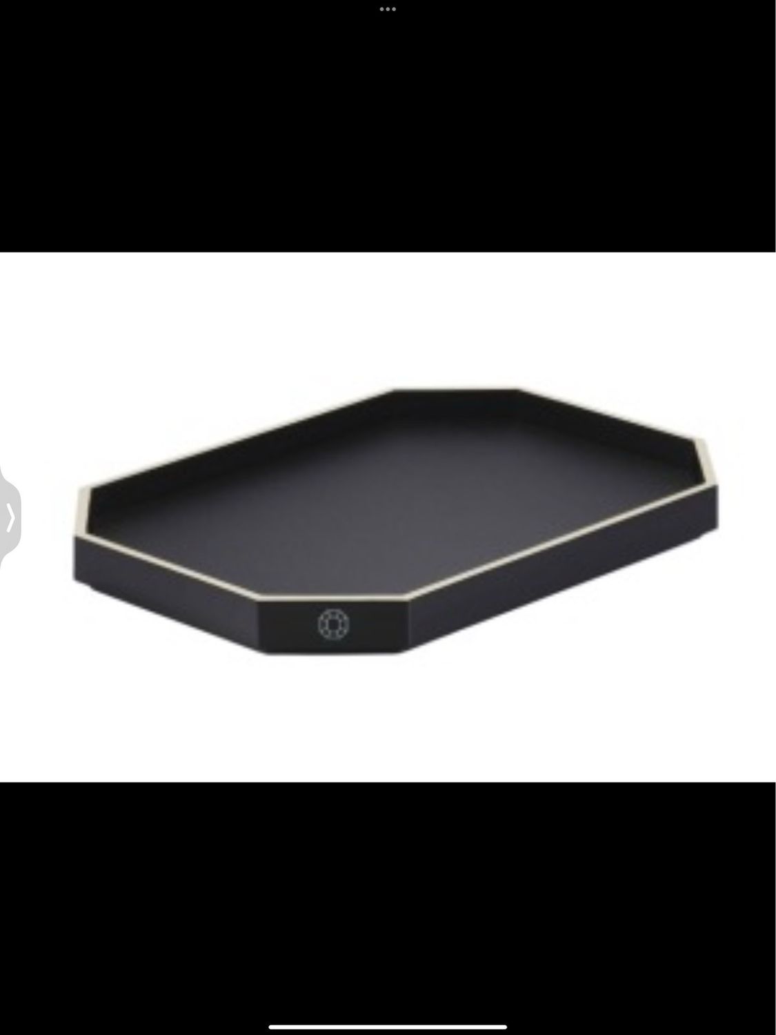 Baccarat Octogone Black Lacquer Tray
