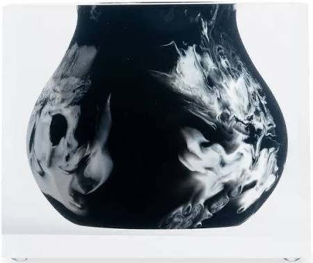 JR Williams Black Marble Vase