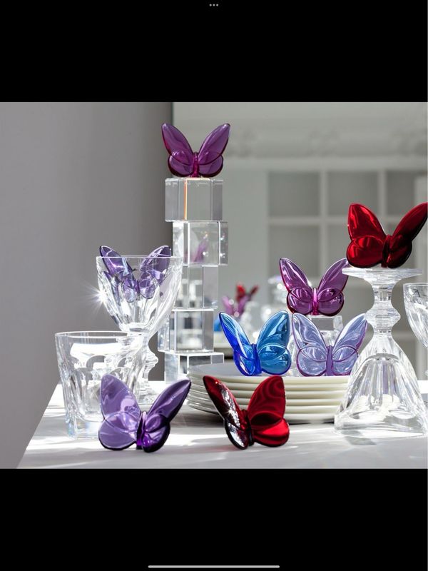 Baccarat Crystal Purple Butterfly