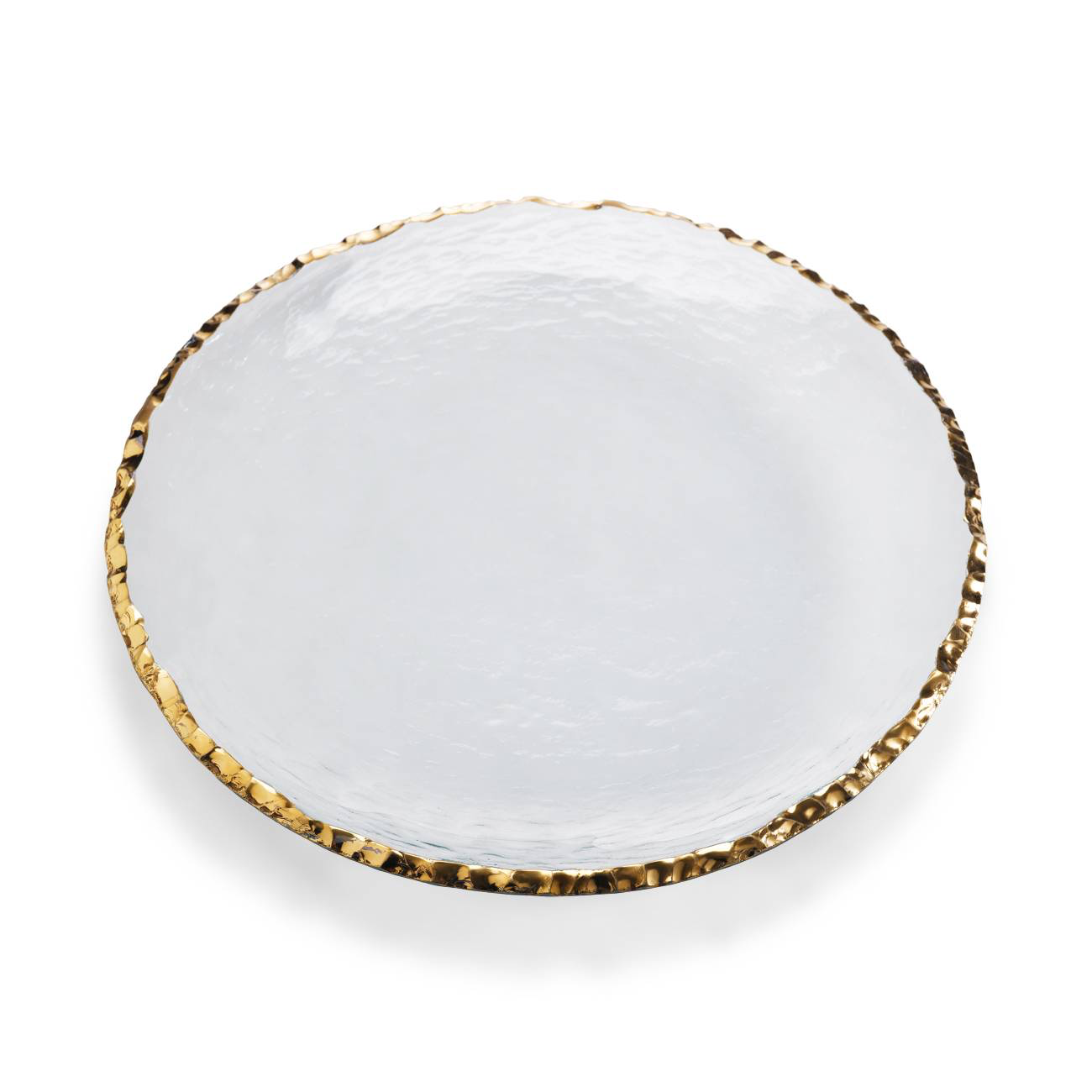 Annie Glass Edgey Gold Round Platter