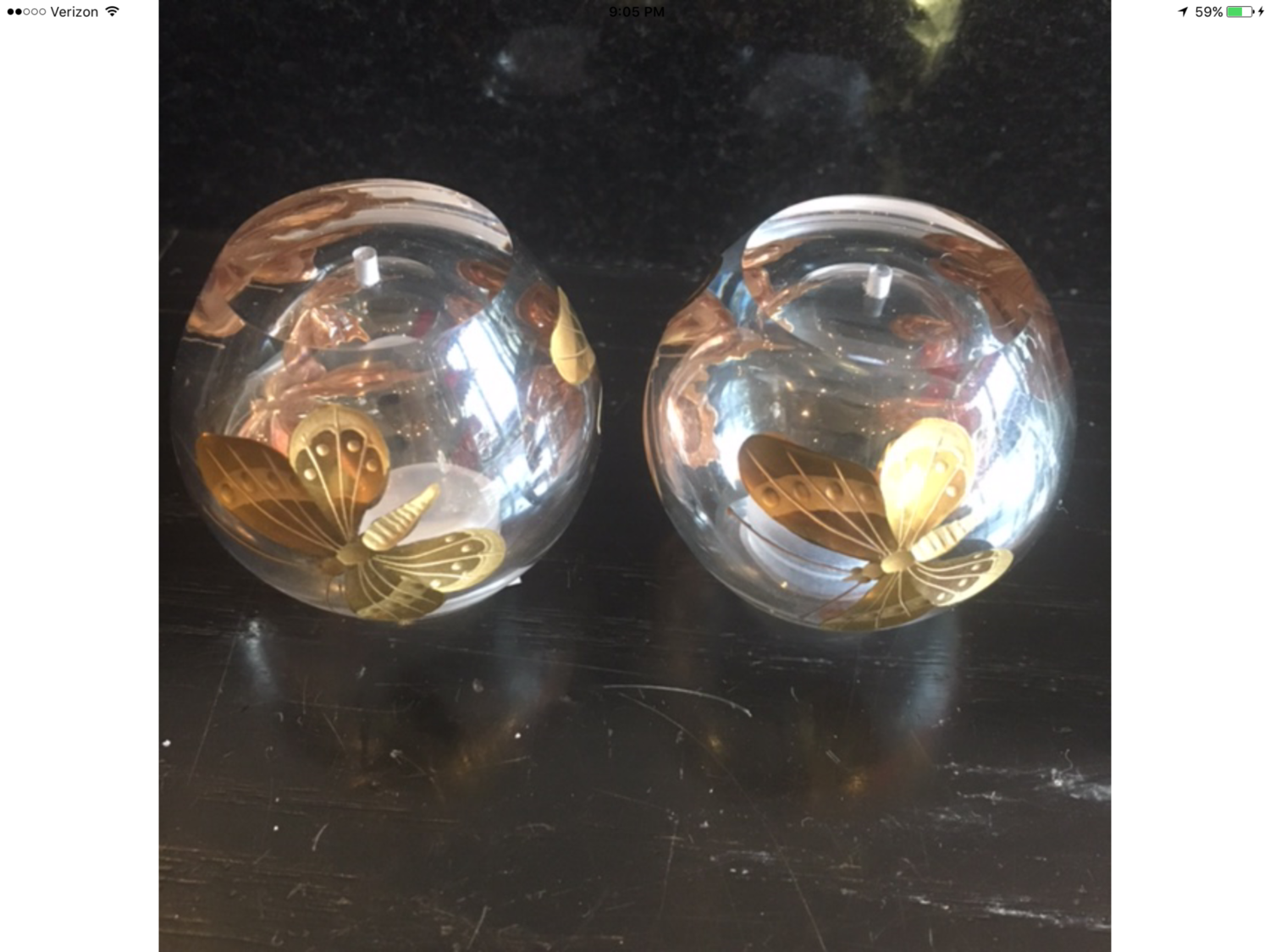Artel Gold Butterfly Salt Shakers PURCHASED
