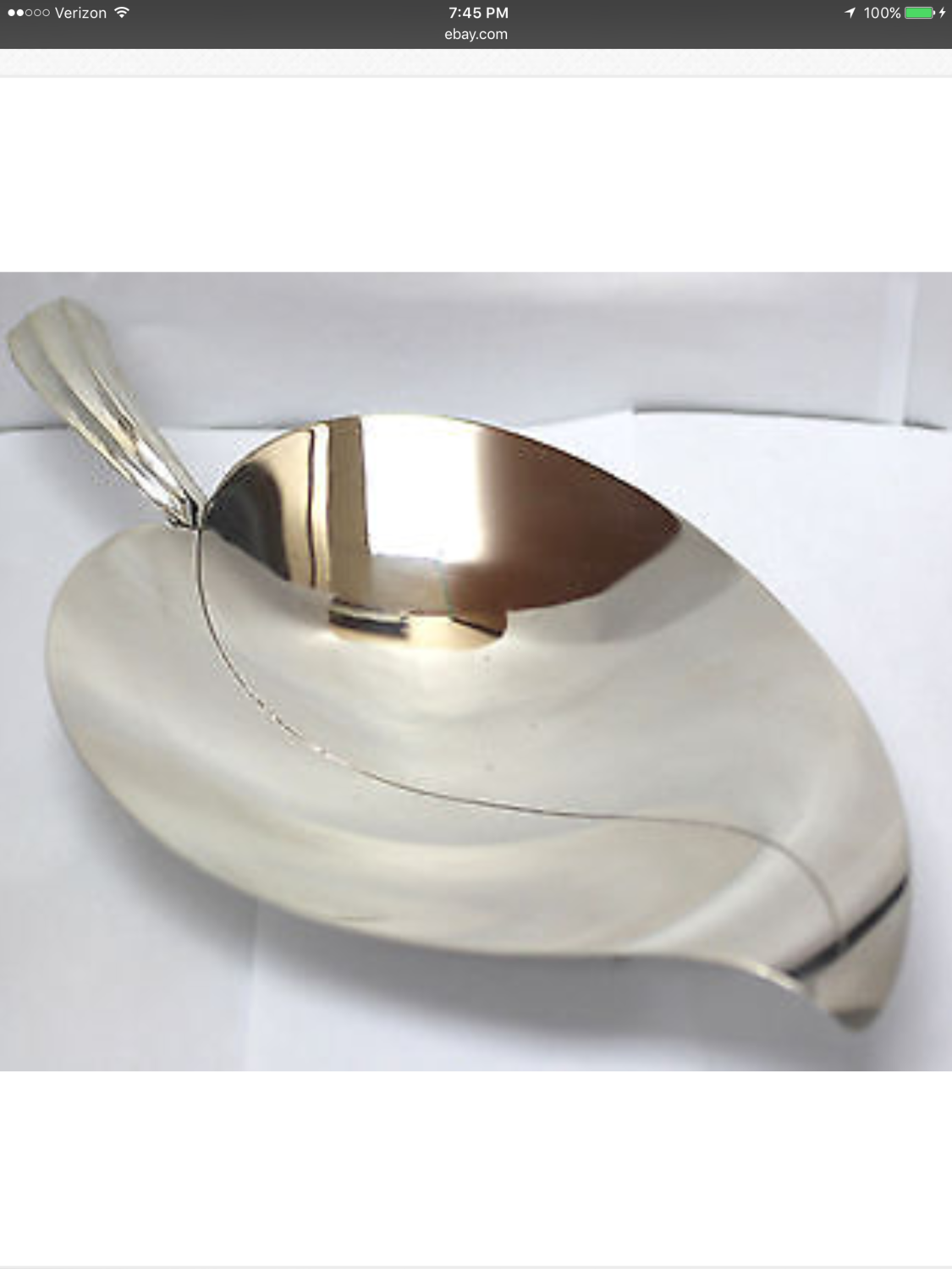 Pr Estate Tiffany and Co Sterling Silver Leaf Dish