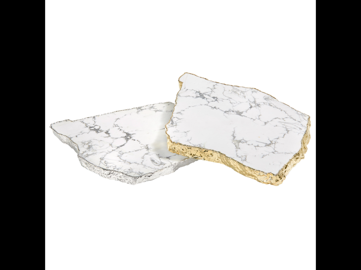 Rablabs Kivita Coasters With Gold Border - 6 pairs $150 Per Pair