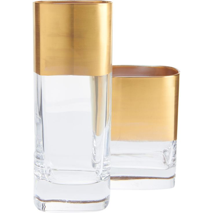 Marc Blackwell 6 Gold Shot Glasses 