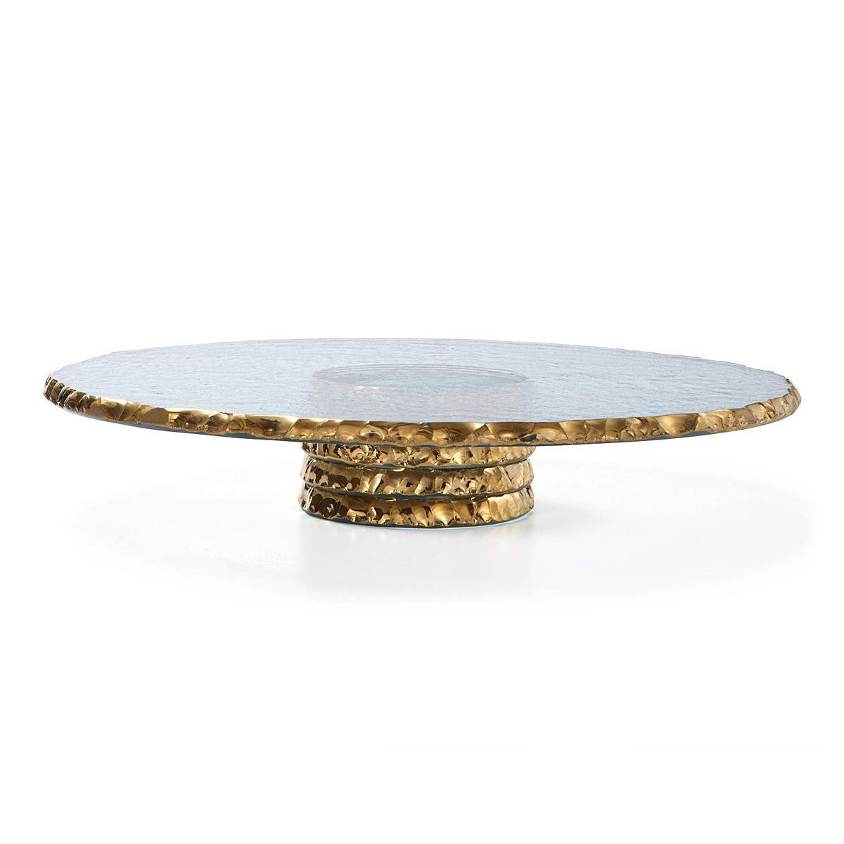 Annie Glass Edgey Gold Cake Platter PURCHASED