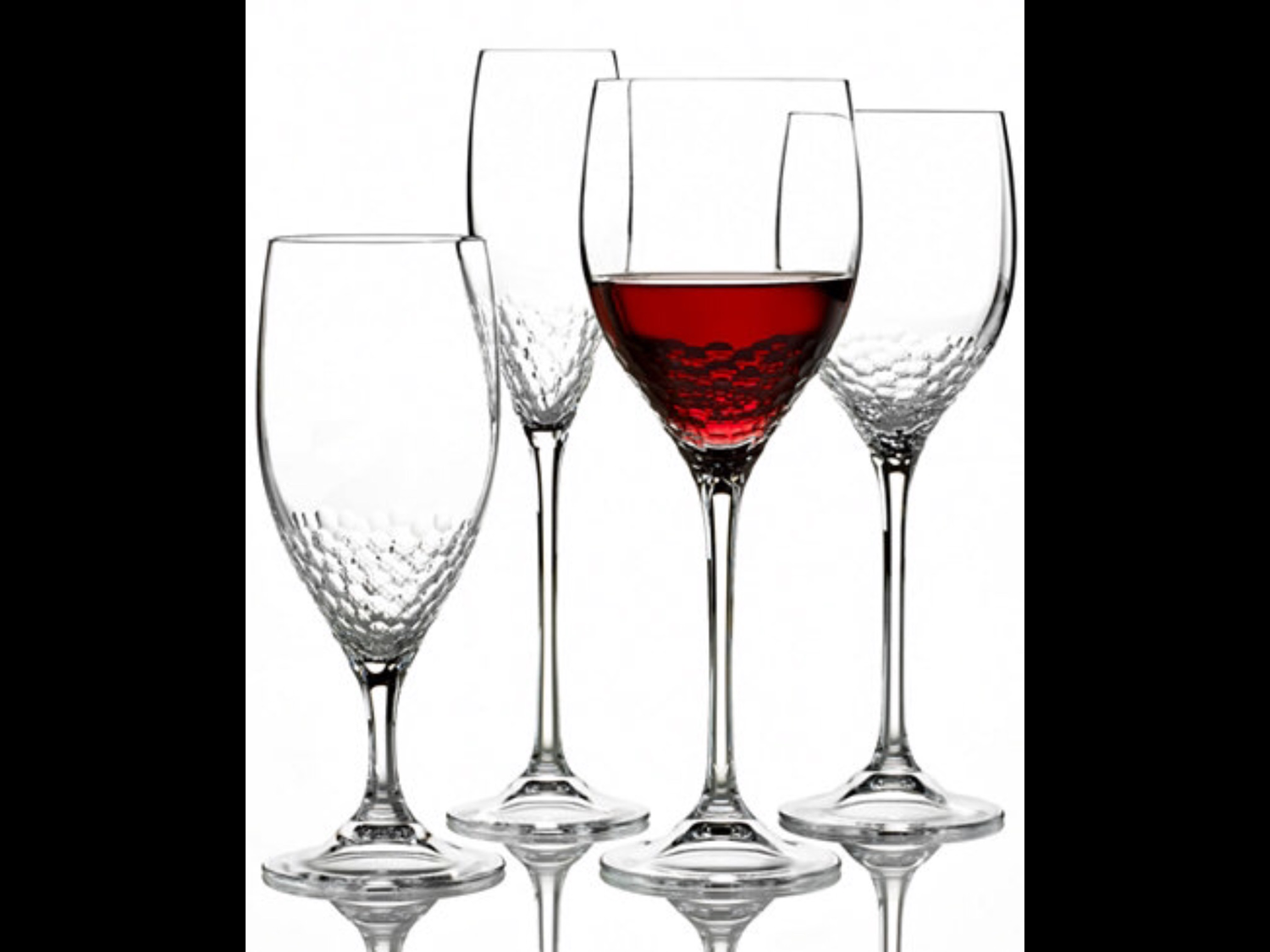 Vera Wang Sequin 12 Wine Goblets