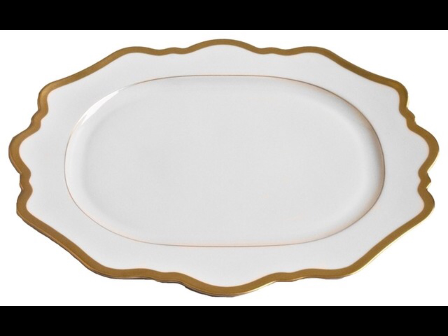 Anna Weatherley White and Gold Platter