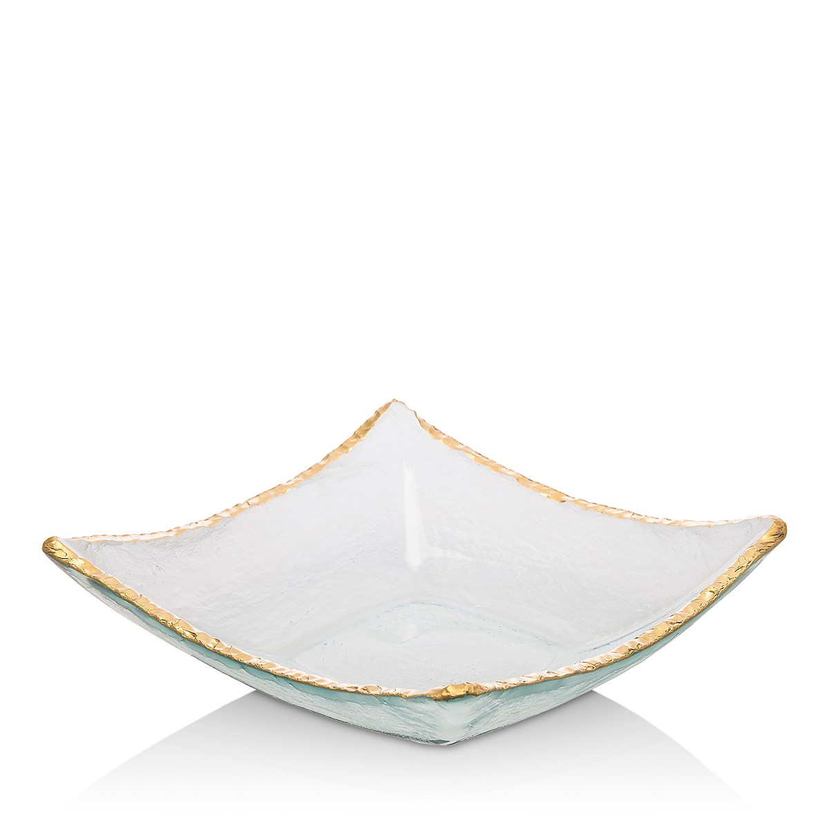 Annie Glass Edgey Square Gold Bowl