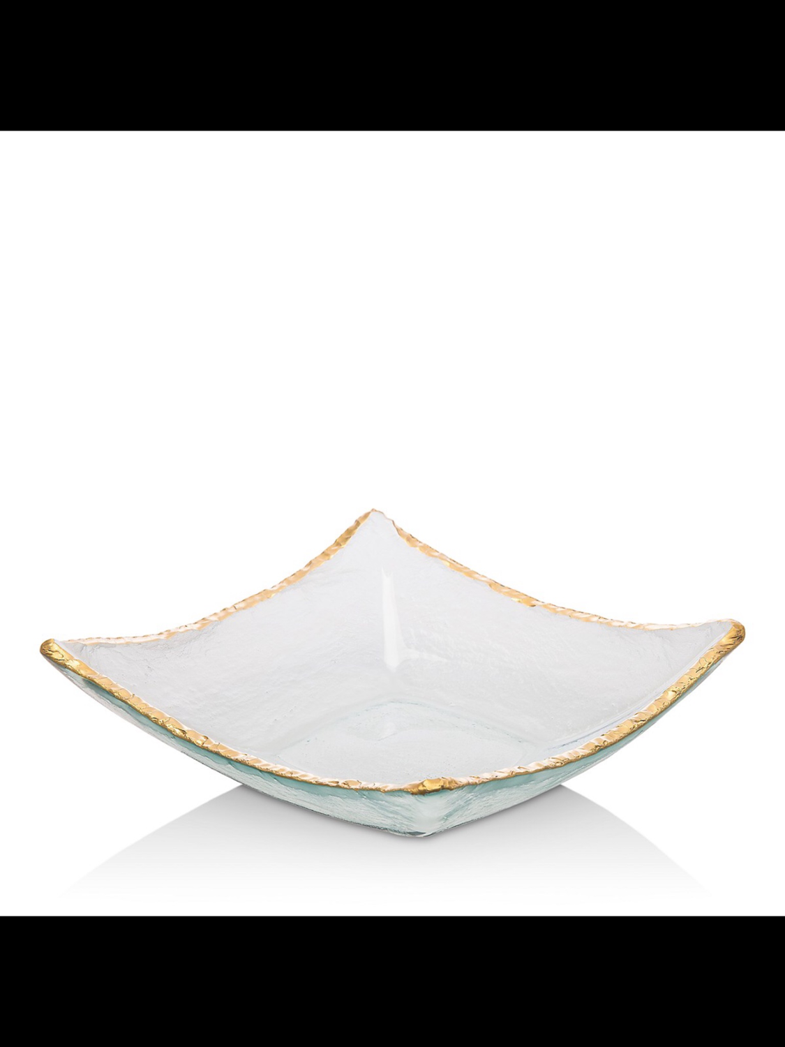 Annie Glass Gold Edgey Square Bowl PURCHASED